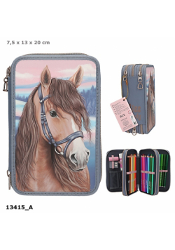 Piórnik 3 komorowy z wyposażeniem Miss Melody 3D 13415A