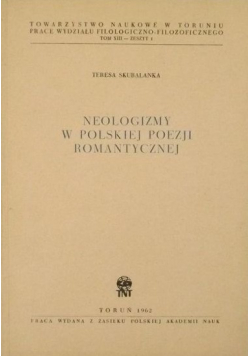 Neologizmy w polskiej poezji romantycznej