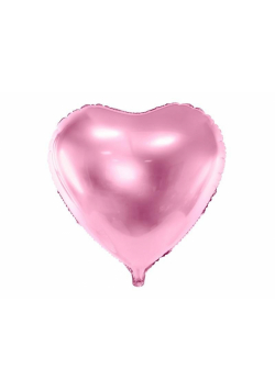 Balon foliowy Serce 45cm jasny róż