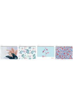 Teczka A4 na suwak flower mix