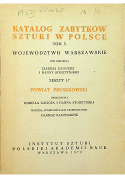 Katalog zabytków w Polsce tom X zeszyt 17