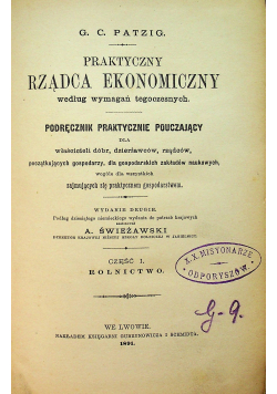 Praktyczny rządca ekonomiczny cz I 1891 r