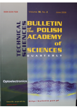 Bulletin of the Polish Academy of Sciences Technical Sciences Vol 56 No 2