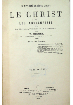 Le Christ et les antechrists tome second 1861r
