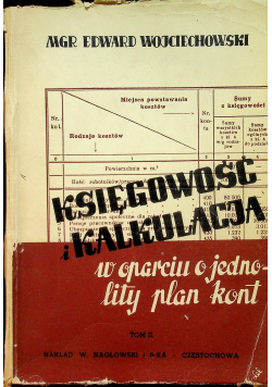 Księgowość i kalkulacja tom II  1948 r