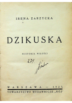 Dzikuska 1927 r.