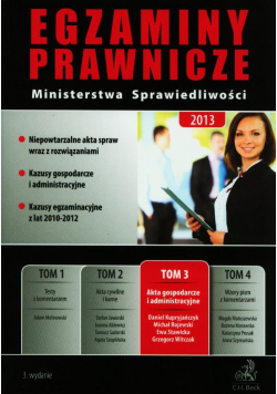 Egzaminy prawnicze Ministerstwa Sprawiedliwości 2013