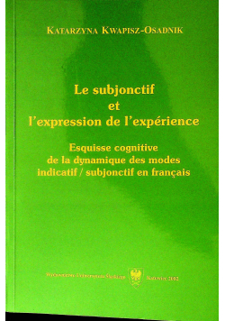 Le subjonctif et l expression de l experience