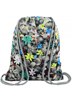 Plecak na sznurkach Flowers Black
