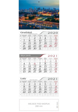 Kalendarz 2021 Trójdzielny Warszawa CRUX