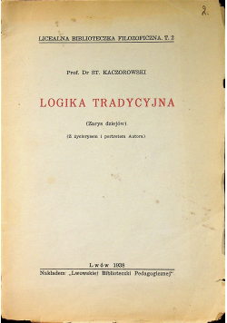 Logika tradycyjna 1938 r.