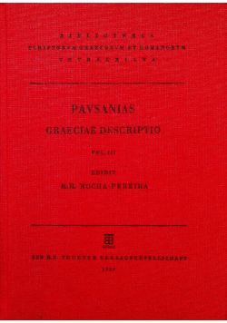 Pavsaniae Graeciae Descriptio Vol III