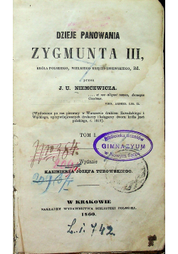 Dzieje panowania Zygmunta III 1860r