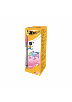 Paczka Długopis BIC Cristal Fun 1.6mm różowy 20szt.
