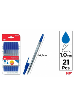 Długopis niebieski 1.0mm 21szt