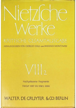 Kritische Gesamtausgabe Abteilung VIII