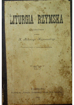 Liturgia Rzymska 1903 r