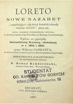 Loreto nowe Nazaret 187 r