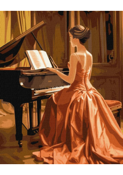 Malowanie po numerach - Wspaniały pianista 40x50cm