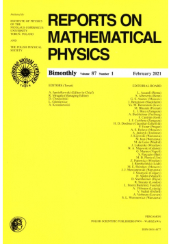 Reports on Mathematical Physics 87/1