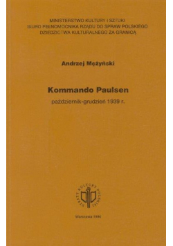 Kommando Paulsen październik - grudzień 1939 r