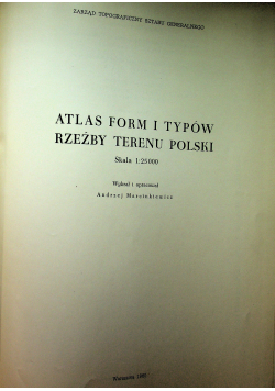 Atlas Form i typów Rzeźby Terenu Polski