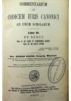 Commentarium in codiem iuris canonici ad usum scholarum ok 1926 r 2 tomy