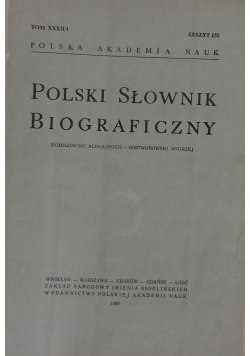 Polski słownik biograficzny Tom III 1937r