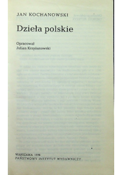 Kochanowski Dzieła polskie