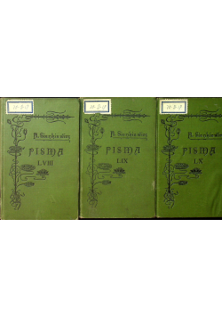 Sienkiewicz Pisma 3 tomy 1903 r