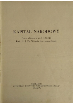 Kapitał Narodowy 1949 r.