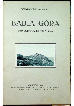 Babaia góra  tom I 1930 r