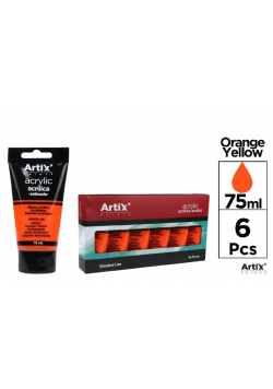 Farba akrylowa bursztynowo-żółta 75ml (6szt)