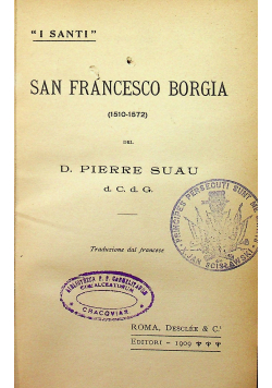 San Francesco Borgia 1909 r.
