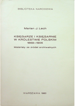 Księgarze i księgarnie w Królestwie Polskim 1869 1905
