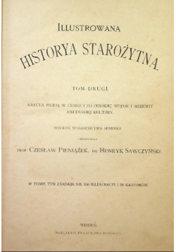Illustrowana historya starożytna Tom II 1896 r.