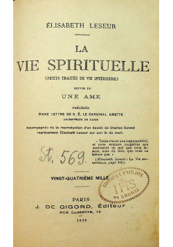 La vie spirituelle 1922 r