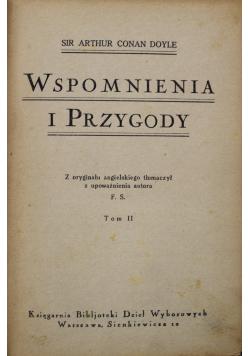 Wspomnienia i przygody tom 2 1927 r.