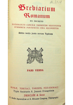 Brevarium Romanum 1945 r