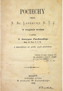 Pociechy, 1873 r.