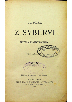Ucieczka z Syberyi 1902 r.