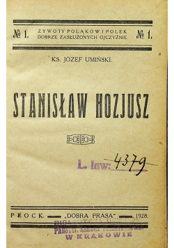 Stanisław Hozjusz 1928 r.