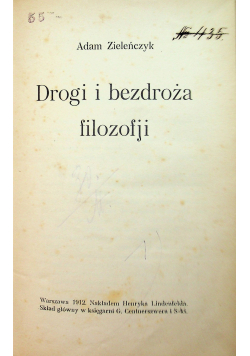 Drogi i bezdroża filozofji 1912 r.