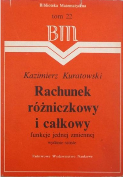 Rachunek różniczkowy i całkowity