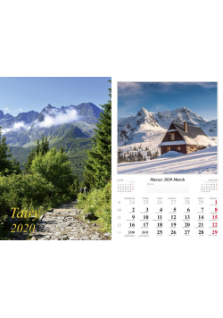 Kalendarz 2020 Tatry 7 planszowy RADWAN