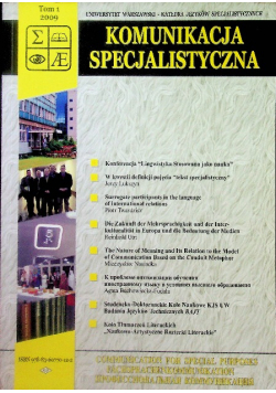 Komunikacja specjalistyczna