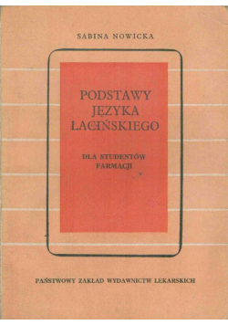 Podstawy języka łacińskiego dla studentów farmacji