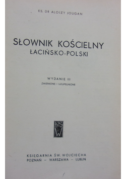 Słownik kościelny łacińsko polski