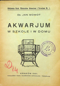 Akwarjum w szkole i w domu 1931 r.