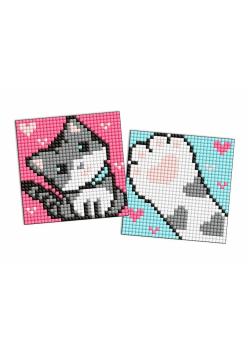 Diamentowa mozaika na magnesie IDEYKA 9x9 cm kids Szary Puszysty